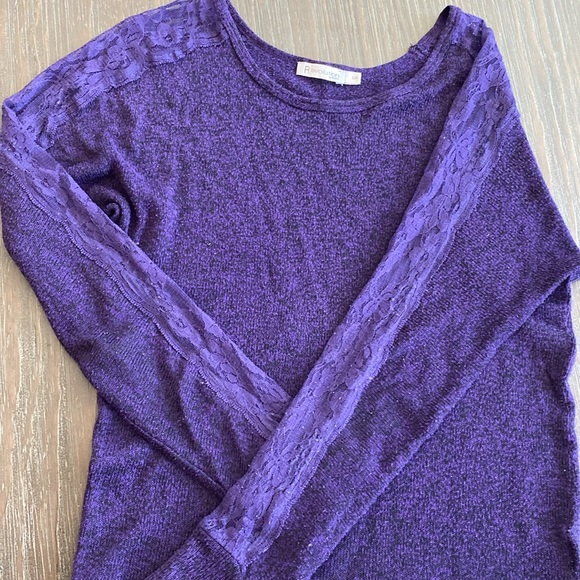 Revolution by Ricki’s ladies purple sweater in size S with lace detailing. - Picture 5 of 8